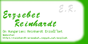 erzsebet reinhardt business card